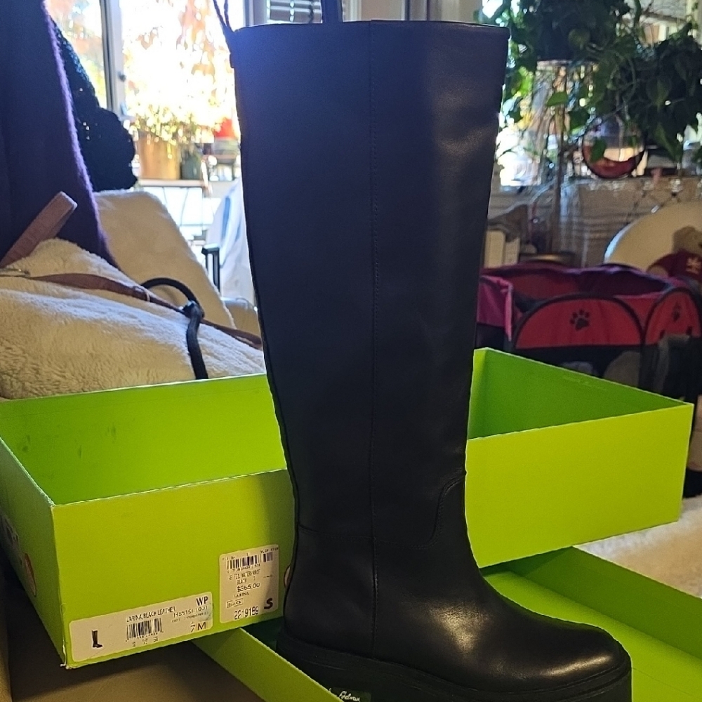 Sam Edelman Dark Leather Knee-High Boots